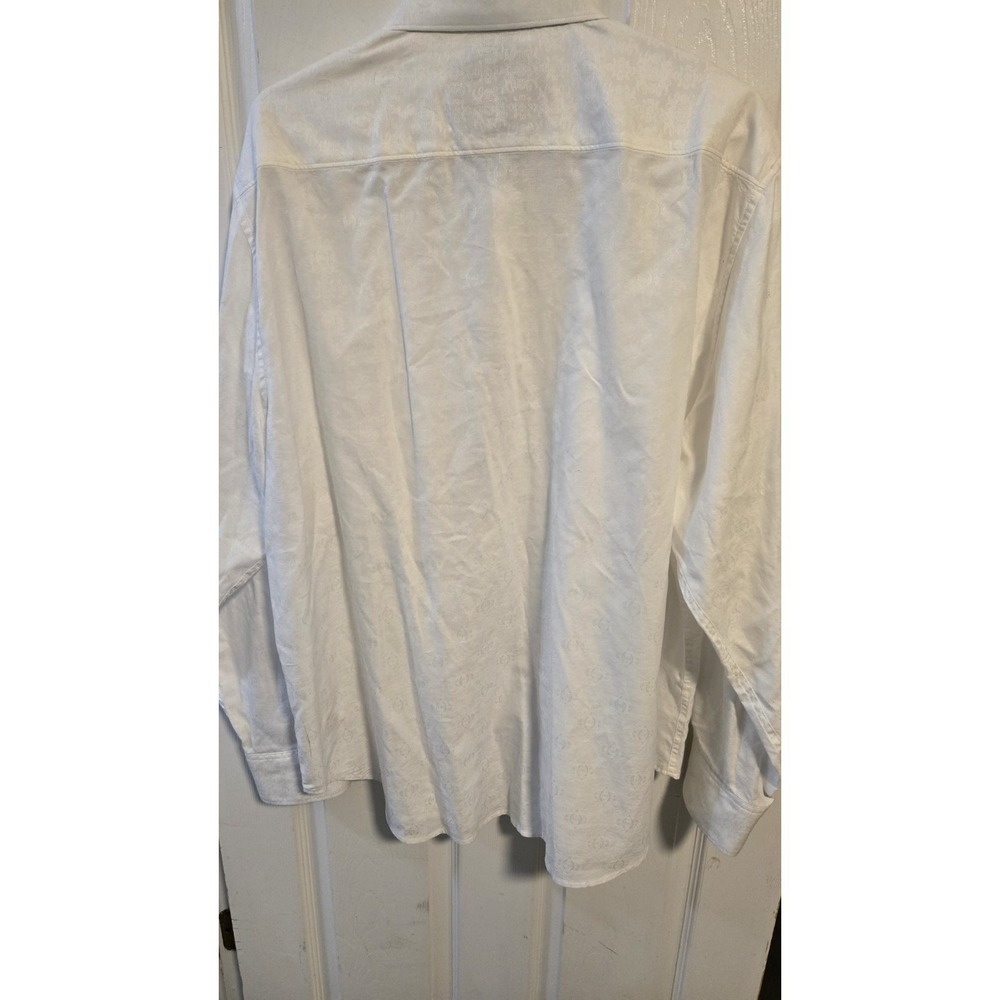 Robert Graham Shirt Mens 3XL White Paisley Jacquard Classic Fit Embroidered - Picture 10 of 11